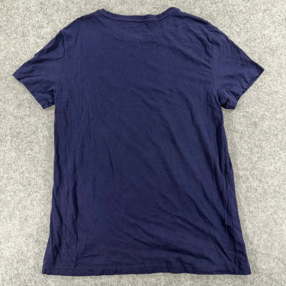 Polo Ralph Lauren Mens Custom Fit T-Shirt Navy Blue Red Pony Logo Size Medium
